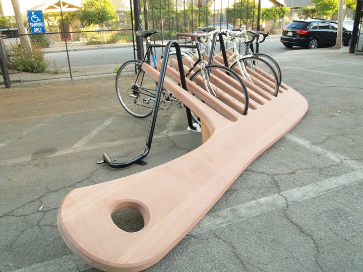 Comb bike rack.