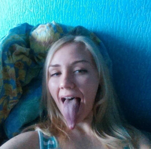 crazy tongue big boobs long tongue