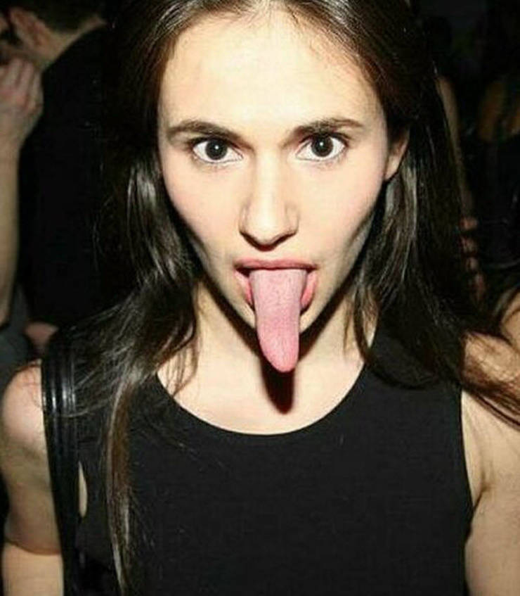 crazy tongue lip
