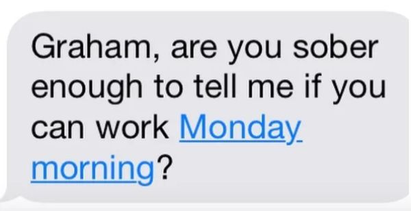 google voice verification code - Graham, are you sober enough to tell me if you can work Monday morning?