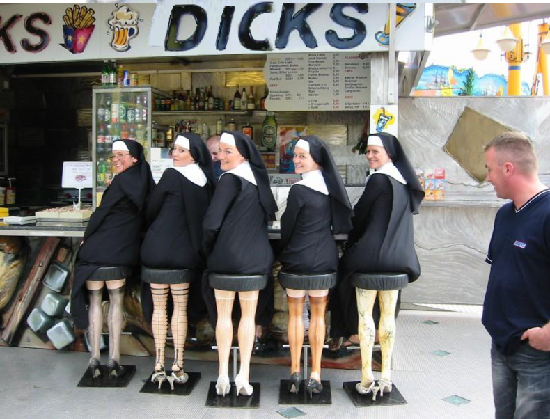 nuns on barstools
