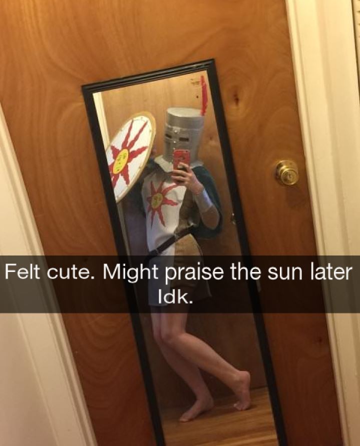 funny pics and memes - mirror - Felt cute. Might praise the sun later Idk.