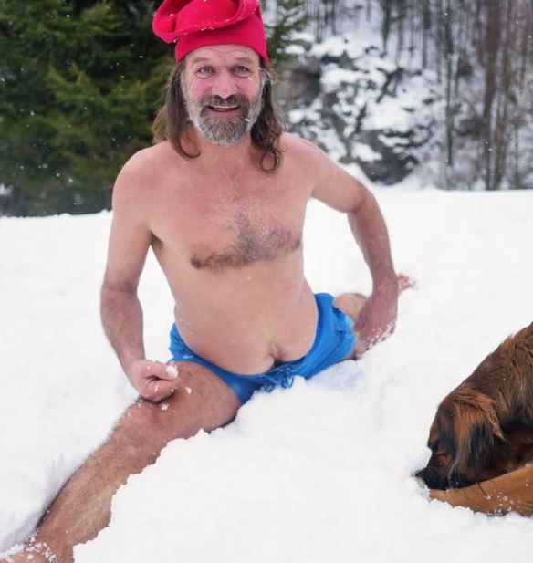 Wim Hof can withstand freezing temperatures naked.