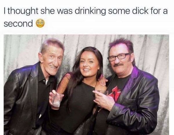 thought she was drinking dick - I thought she was drinking some dick for a second