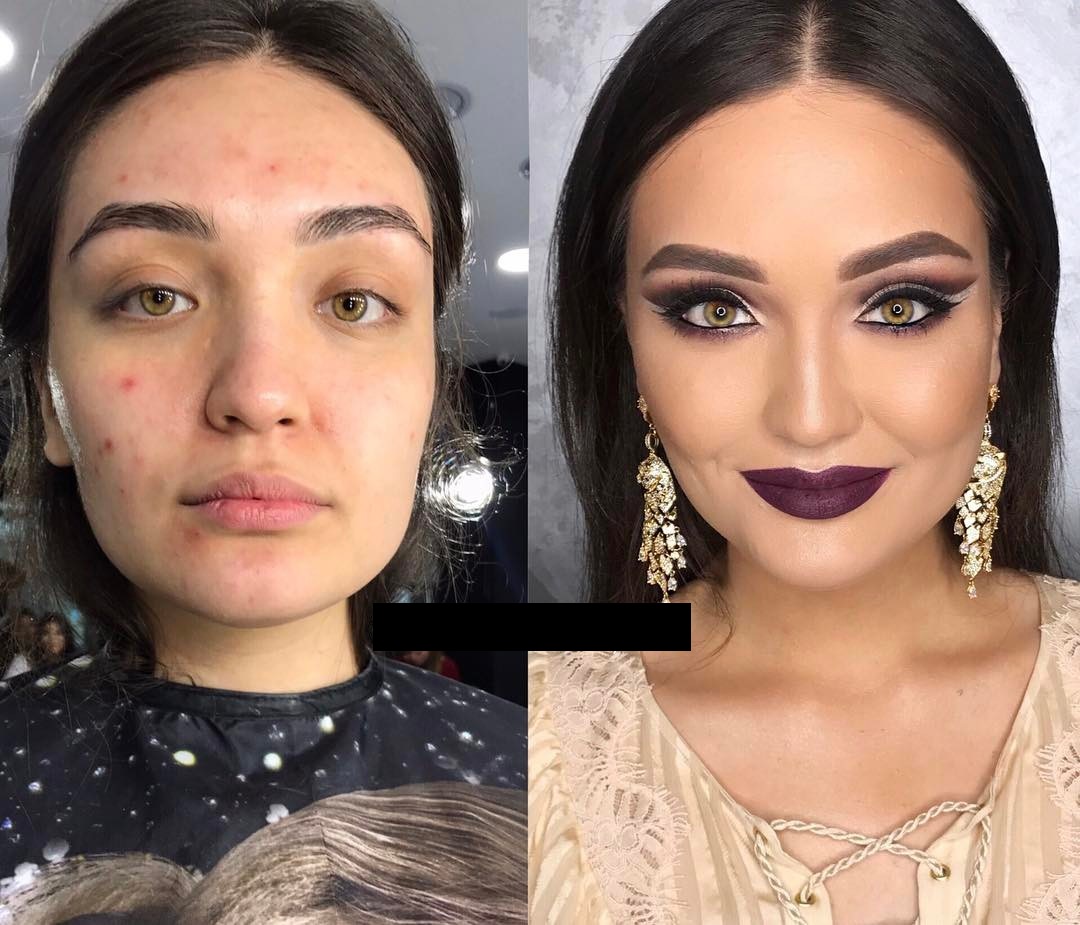 25 Images that show the power of makeup.