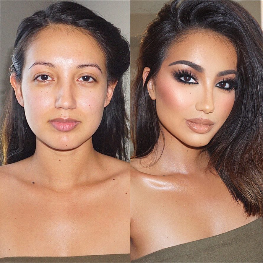 25 Images that show the power of makeup.