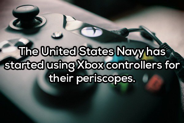 photo caption - The United States Navy has started using Xbox controllers for their periscopes.