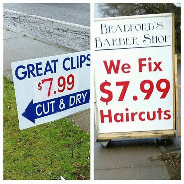 we fix cheap haircuts - Bradford'S Barber Shop Great Clips We Fix $7.99 Cut & Dry $7.99 Haircuts