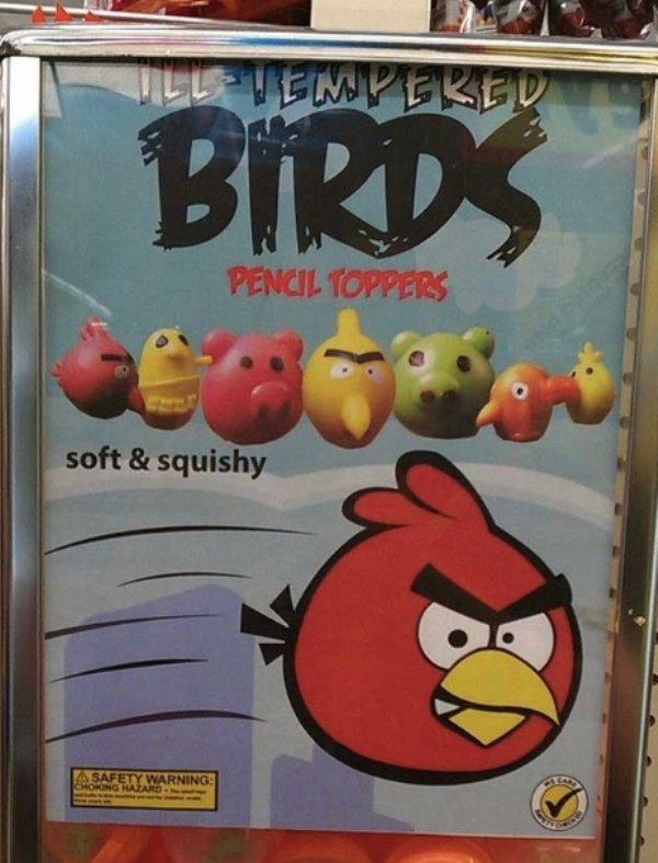 knock offs - Ill Ve Wuvered Birds Pencil Toppers soft & squishy