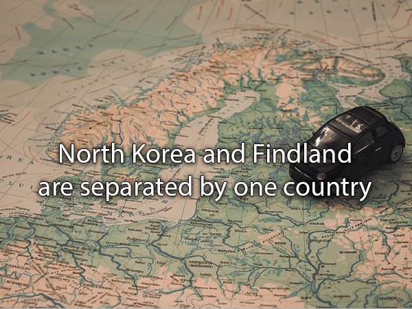 Travel - North Korea and Findland are separated by one country w Varra