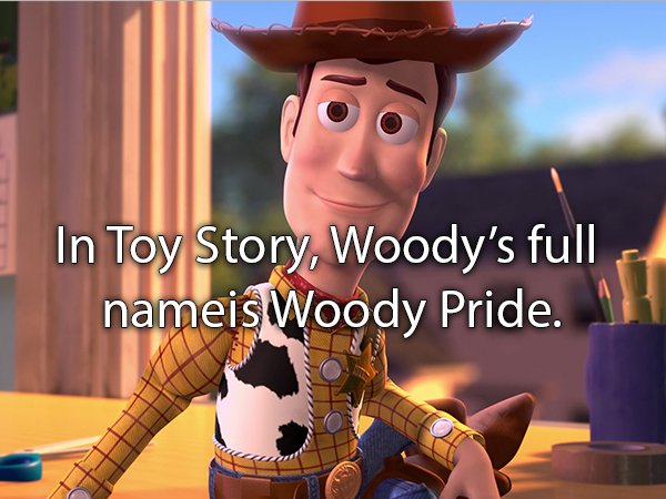 woody toy story movie - In Toy Story, Woody's full nameis Woody Pride.