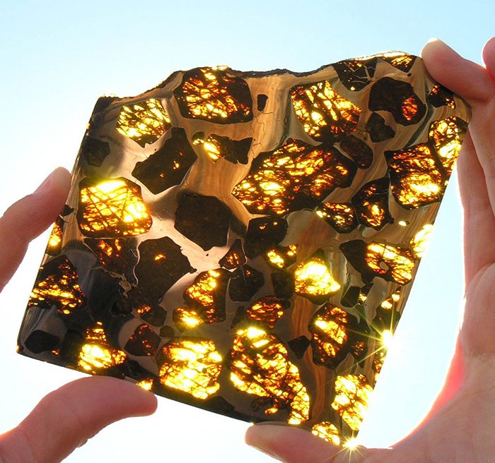 meteorite cut in half