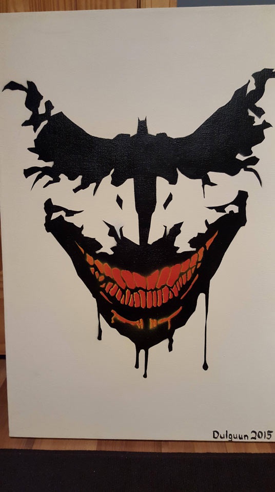 batman joker painting
