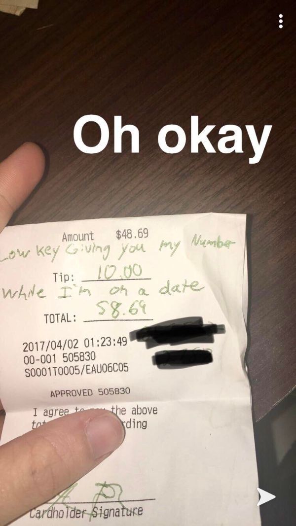 trashy people memes - of a nail - Oh okay Amount $48.69 my number Low Key Giving you Tip 10.00 while it on a date Total 58.69 49 00001 505830 S0001T0005EAUO6C05 Approved 505830 I agree to the above ding tot Cardholder Signature