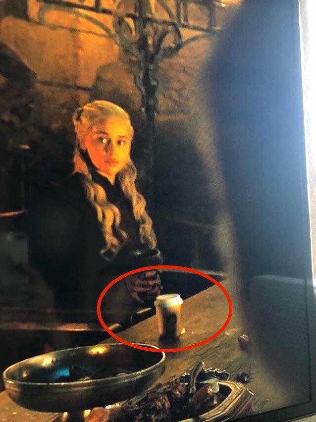 Starbucks cup made it into Game of Thrones.