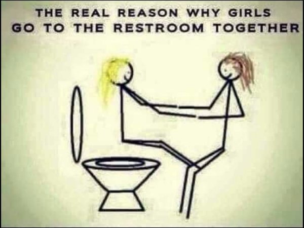 2 women in bathroom - The Real Reason Why Girls Go To The Restroom Together