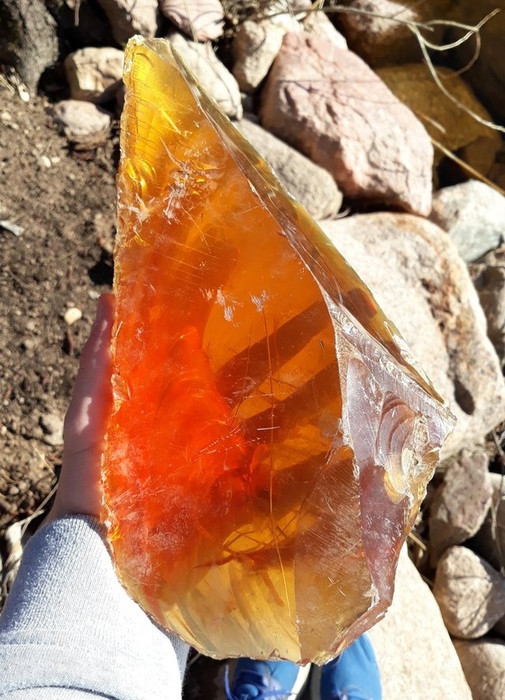 “My dad found this washed up on the shore by our lakeside house. What is it?” Rosin.