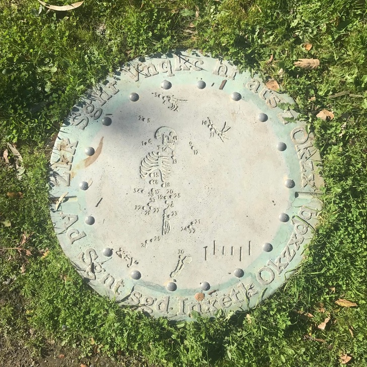 “What’s this coded ‘manhole’ disc behind the Netflix headquarters in Los Gatos, CA?” This is one of a series of coded discs. They were created for entertainment purposes.