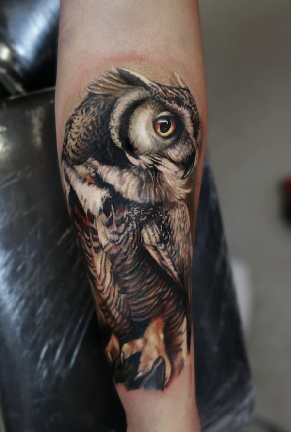 owl 3d tattoo designs