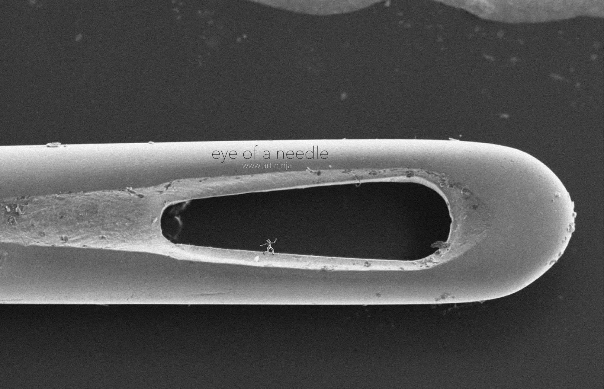 nano sculpture - eye of a needle