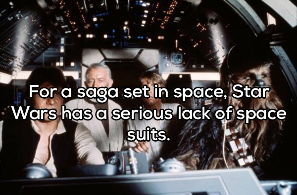 shower thought about star wars a new hope - For a saga set in space, Star Wars has a serious lack of space suits.