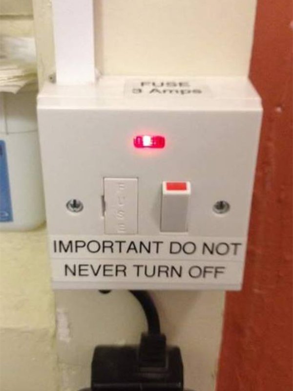 electronics - Important Do Not Never Turn Off