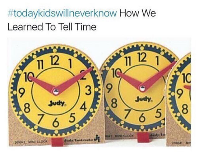 nostalgic judy clocks - How We Learned To Tell Time O 3 Judy. Judy Co Qo 3 7 6 5