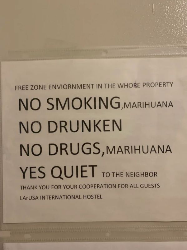 Free Zone Enviornment In The Whore Property No Smoking,Marihuana No Drunken No Drugs, Marihuana Yes Quiet To The Neighbor To The Neighbor Thank You For Your Cooperation For All Guests Lagusa International Hostel