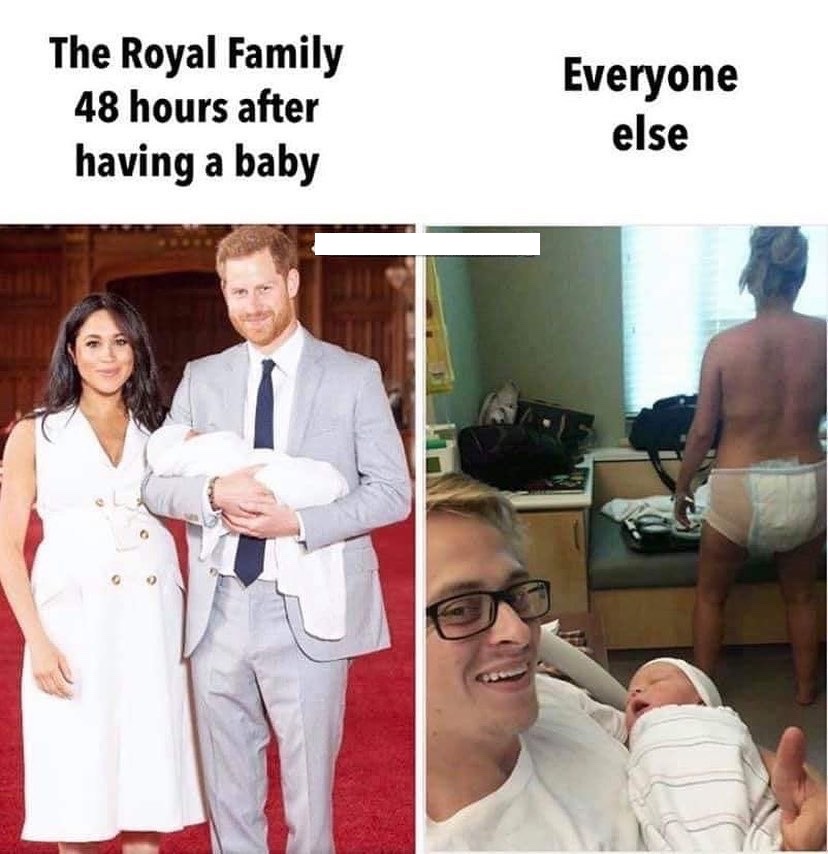 motherhood naked - The Royal Family 48 hours after having a baby Everyone else