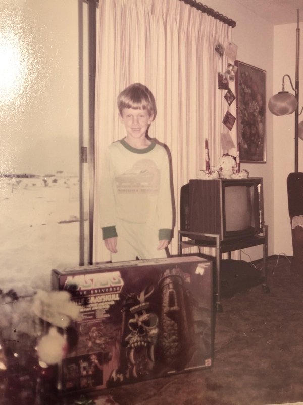 Kid got a cool Christmas gift, 1980's.