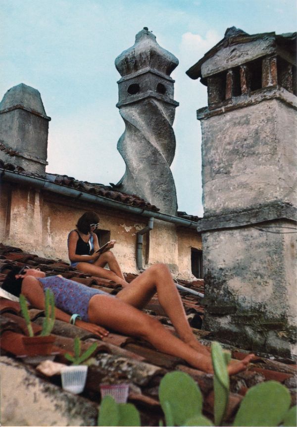 Yugoslavian girl tanning in the 60's.