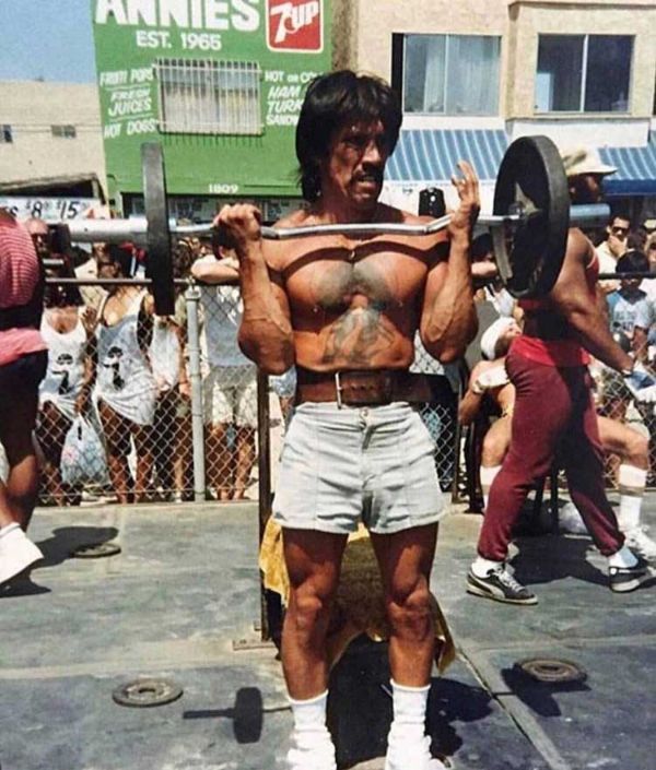 Danny Trejo at Muscle Beach, 1995.