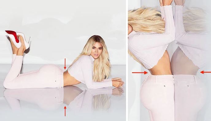 instagram fakes - khloe kardashian photoshopping fail