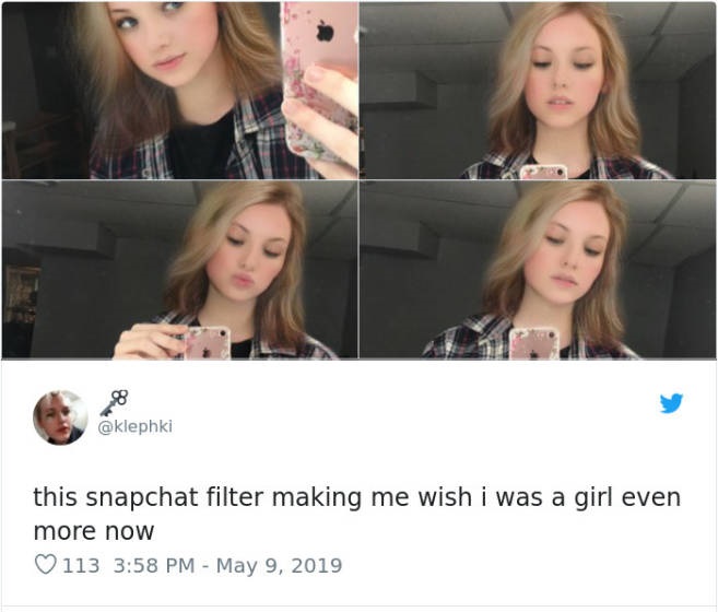 blond - this snapchat filter making me wish i was a girl even more now 113