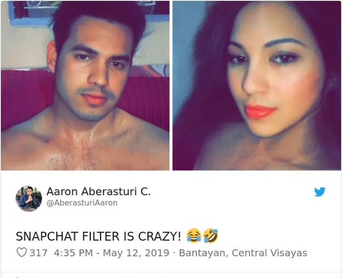 lip - Aaron Aberasturi C. Snapchat Filter Is Crazy! 317 . Bantayan, Central Visayas