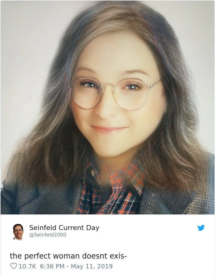 glasses - Seinfeld Current Day 2000 the perfect woman doesnt exis
