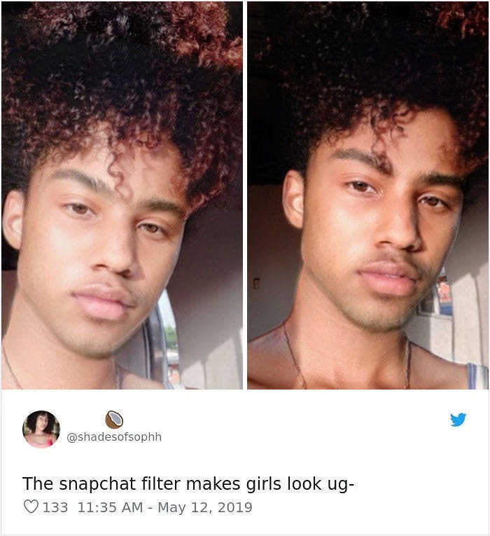 jaw - The snapchat filter makes girls look ug 133