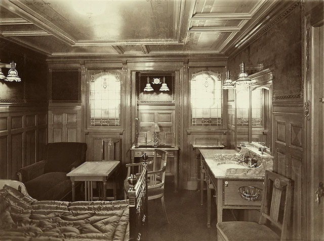 First class cabin on the Titanic.