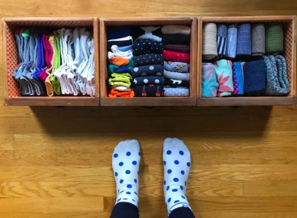 organized sock drawer