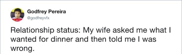 20 Tweets of the absurdities that go on in marriage.