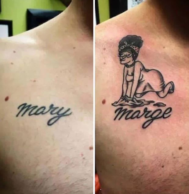 creative tattoo cover ups - mary