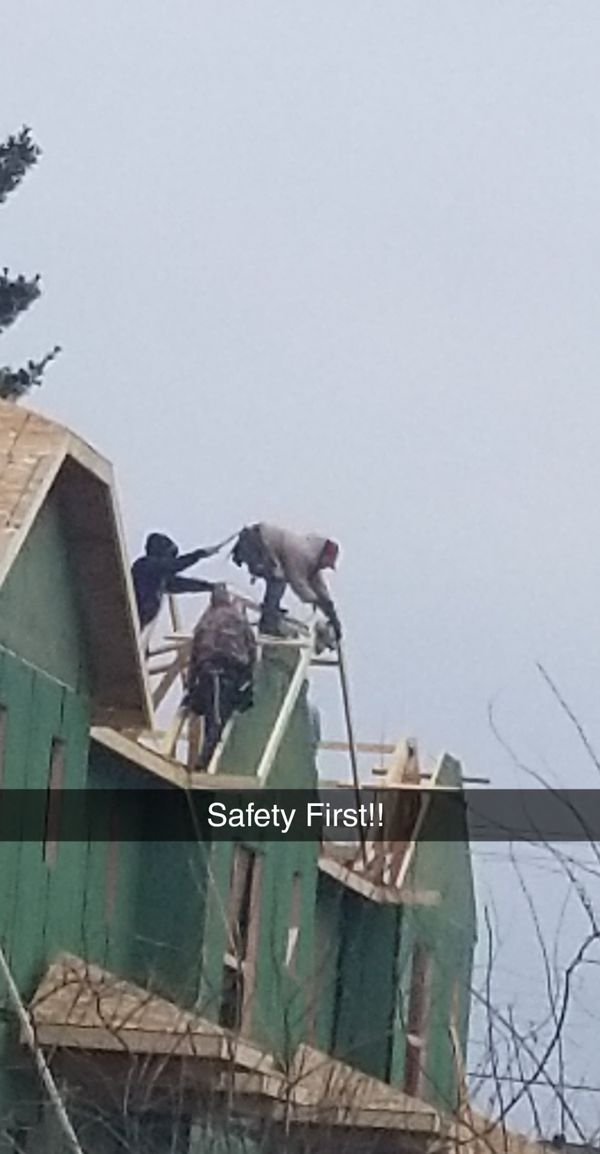 living their best life - roof - Safety First!!