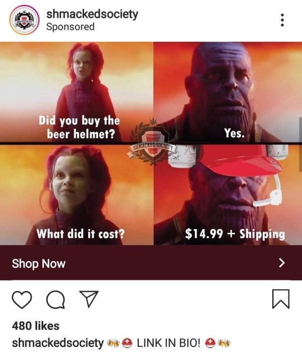 you lost the game meme - shmackedsociety Sponsored Did you buy the beer helmet? Yes. Sekalked Sort What did it cost? $14.99 Shipping Shop Now S Qd 480 shmackedsociety Link In Bio!