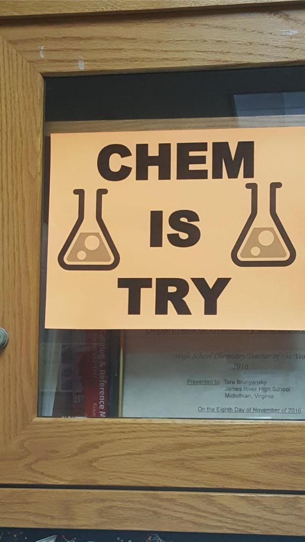 signage - Chem Al is Try 2016 Catalog & Reference M Presented to Tara Brunyansky James River High School Midlothian, Virginia flinn On the Eighth Day of November of 2016