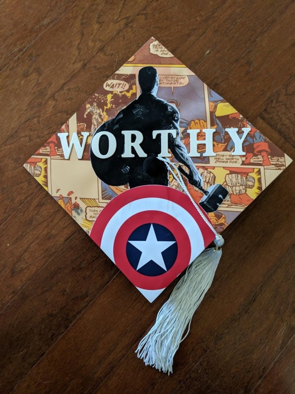 marvel graduation cap - Worthy