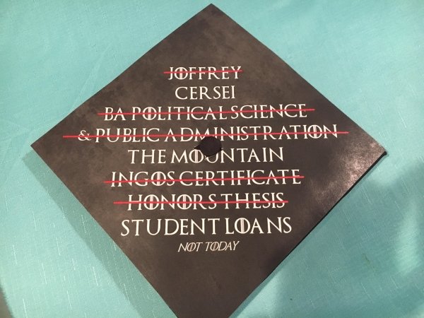 political science graduation cap - Joffrey Cersei Ba Political Science & Public Administration The Mountain Ingos Certificate Honors Thesis Student Loans Not Today