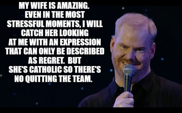 microphone - My Wife Is Amazing. Even In The Most Stressful Moments, I Will Catch Her Looking At Me With An Expression That Can Only Be Described As Regret. But She'S Catholic So There'S No Quitting The Team.