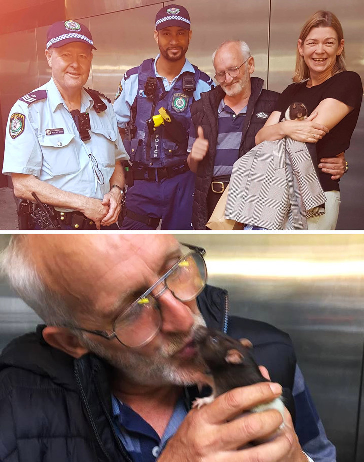 People helped this homeless man find his pet rat.