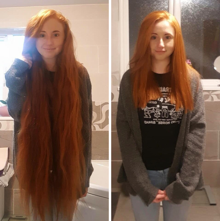 She donated 30 inches of hair to kids with cancer.
