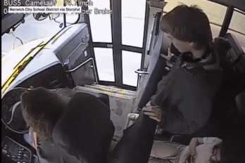 Bus driver saves this student.